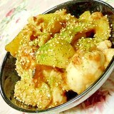 ❤鶏胸肉と馬鈴薯のガリバタ炒め・青海苔胡桃添え❤